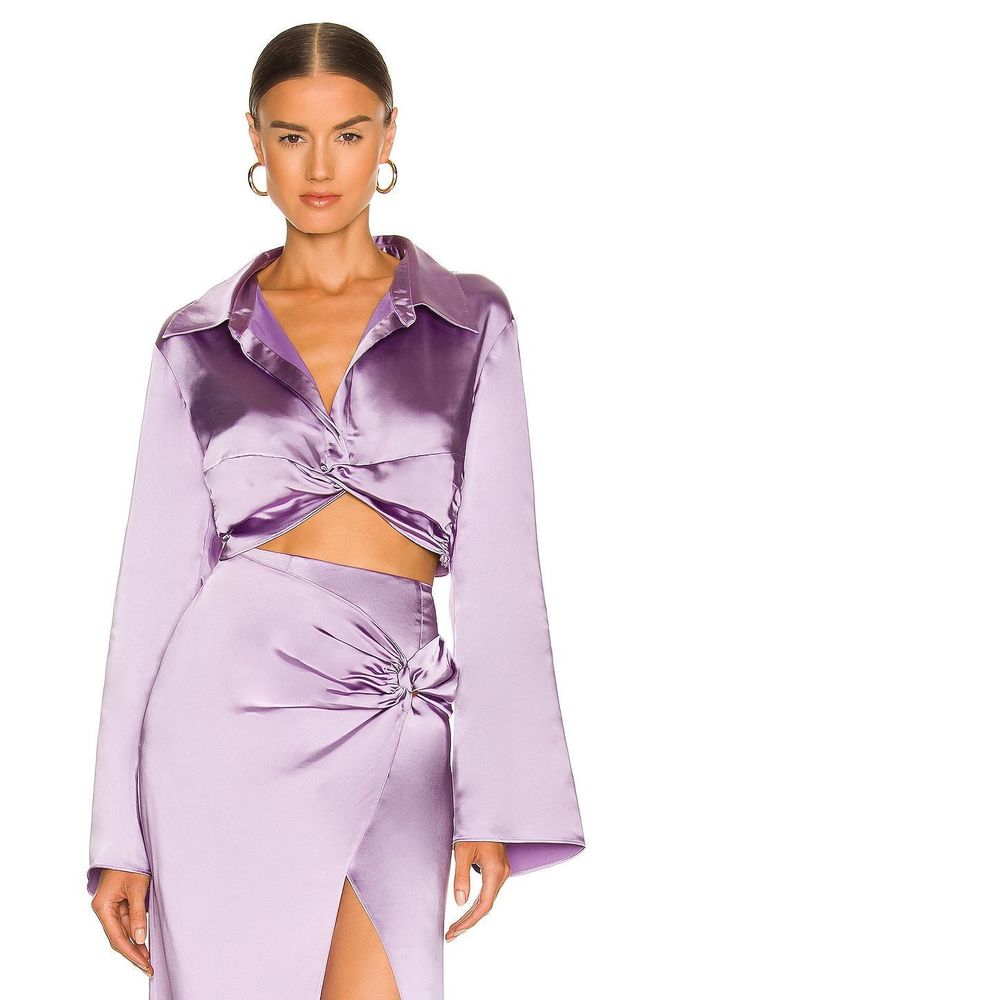 Size M L'Academie Franca Top in Purple REVOLVE MSRP $168